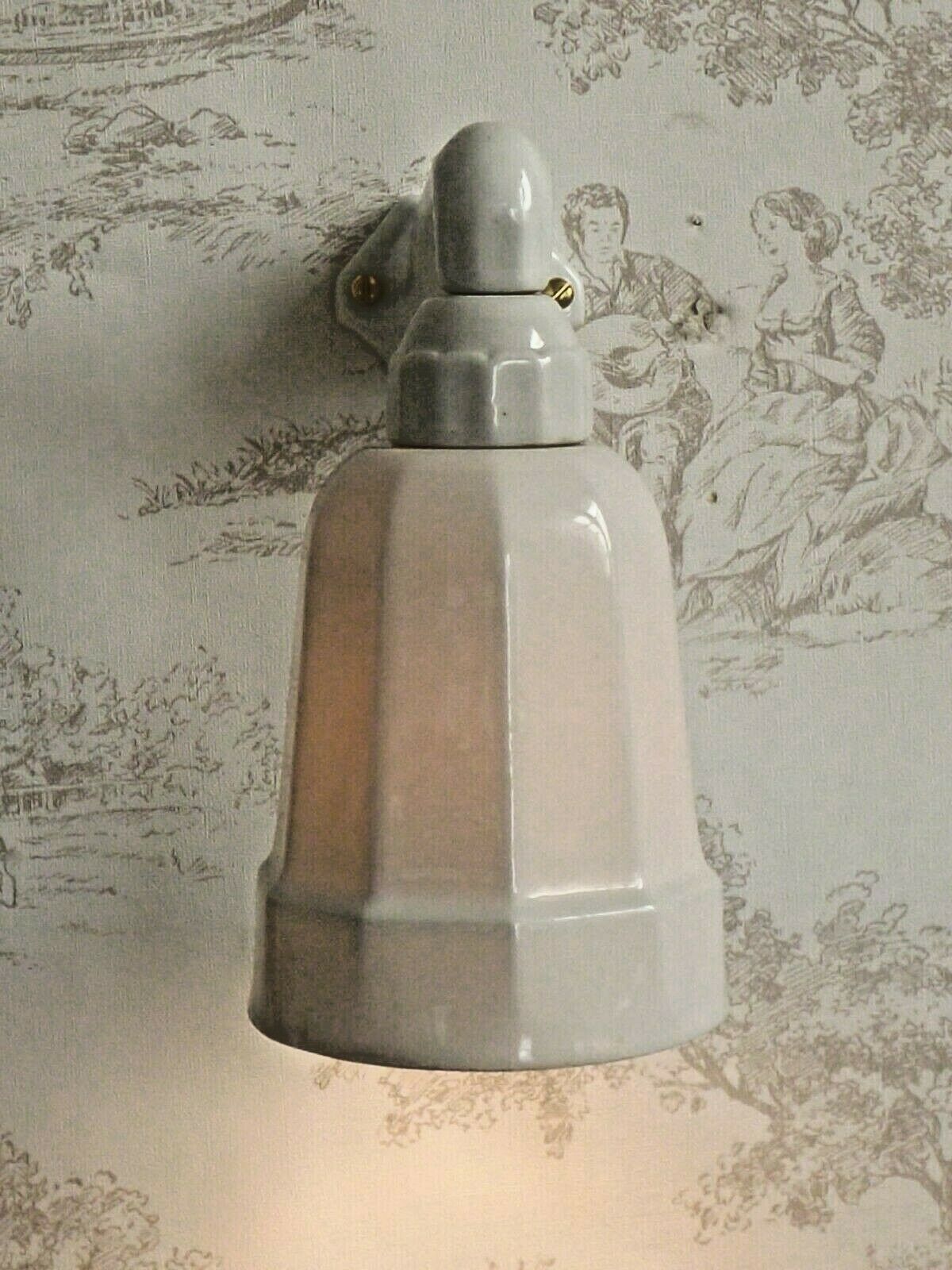 Français antique art déco style porcelaine blanche applique murale simple et ombre