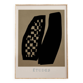 Abstract black giclee print, 50x70cm