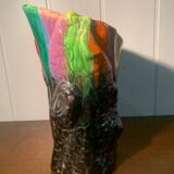 Multicolored Trunk Vase Vallauris Circa 1960 Vintage