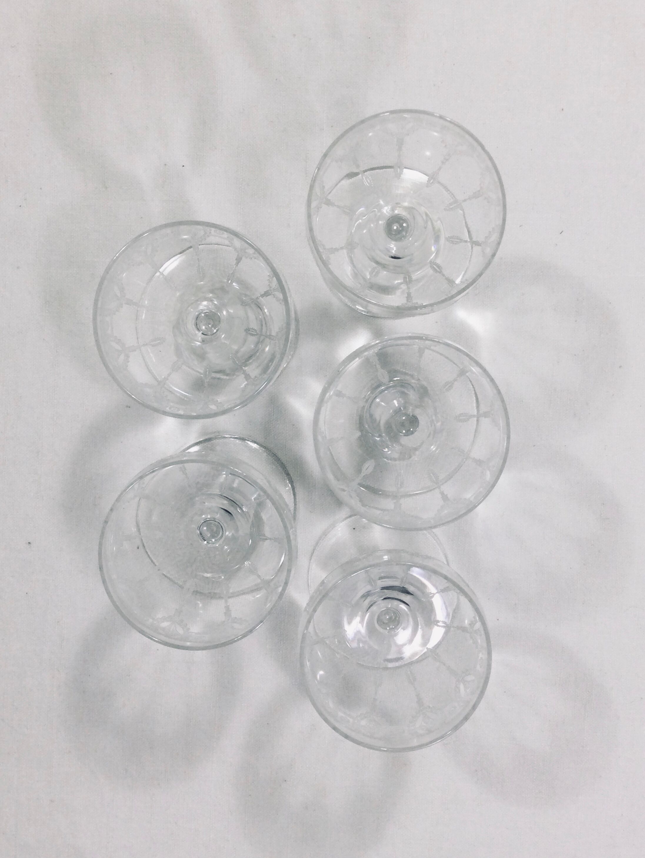 Art deco crystal glass service