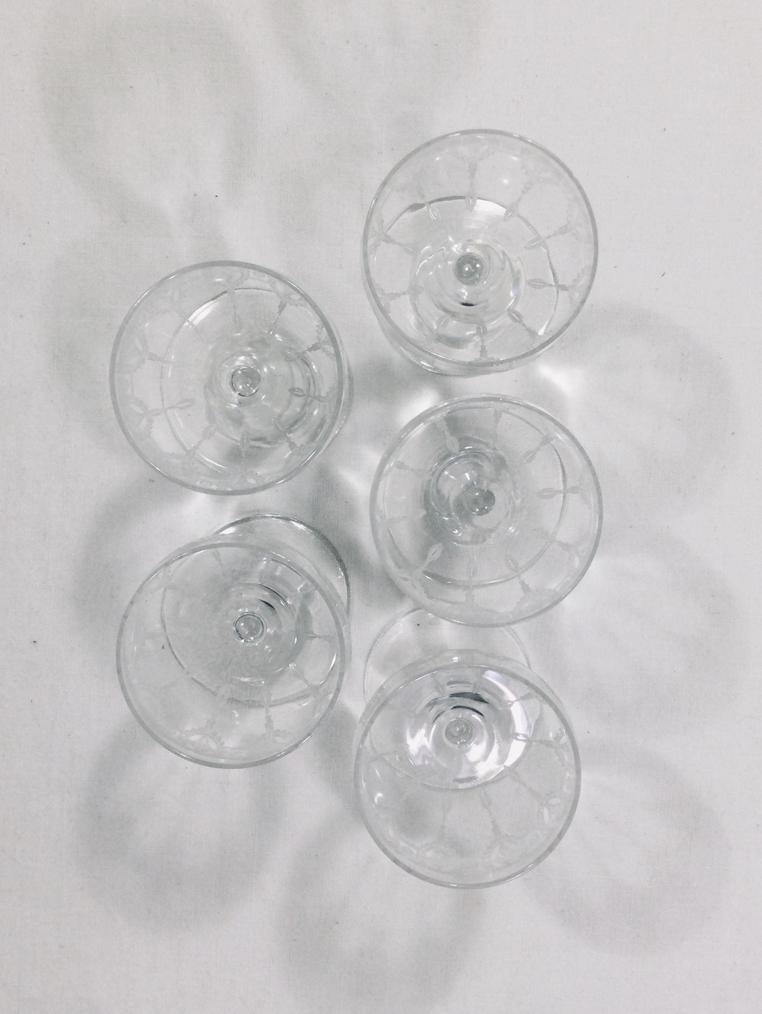 Art deco crystal glass service