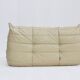 Vintage Togo Ligne Roset 2 seater sofa in leather by Michel Ducaroy