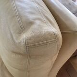 Pair of grained leather sofas Duvivier iconic model Maillol 1990