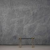 Vintage bronze and glass small coffee table by Peter Ghyczy, Germany 1970s