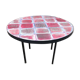 Table basse vintage céramique rouge