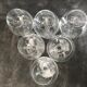 6 late mid-20th crystal tasting glasses