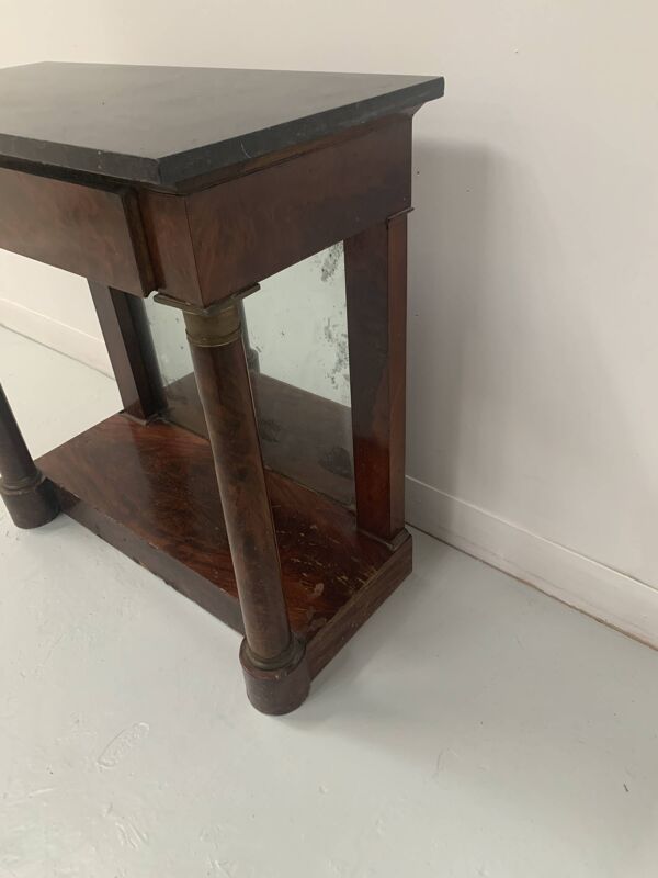 Console de style Empire à fond de miroir, XIXème siècle