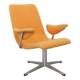 Fauteuil lounge vintage pivotant chromé 1960