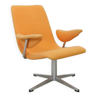 Fauteuil lounge vintage pivotant chromé 1960