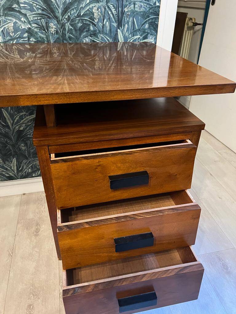 Pierre Paulin CM 172 desk in oak and metal from the 1950s