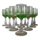 Set of 10 uraline glasses from the 1970s.