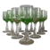 Set of 10 uraline glasses from the 1970s.