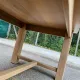 1970s stripped solid oak farmhouse dining table - 210cm