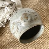 Salt pot in pyrite stoneware