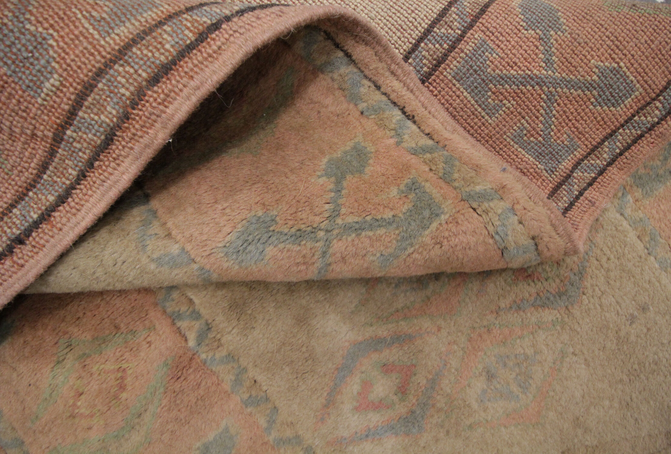 Handmade Cream Vintage Turkish Wool Konya Rug- 78x246cm