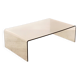 table basse plexiglas fumé Design années 1970