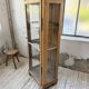 19th-century English pine display cabinet