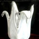 Murano splash vase with golden sequins