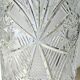 Vintage Bohemian crystal vase, sophisticated, geometric star patterns, high 25 cm
