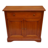 Meuble d'entrée en merisier porte et tiroirs H 83 cm