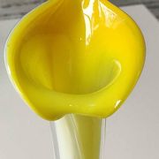 Vase Soliflore fleur d Arum/Jack in the Pulpit. Murano . Haut 30,5 cm