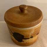 Pot de la Poterie de La Colombe in Vallauris style enamelled sandstone