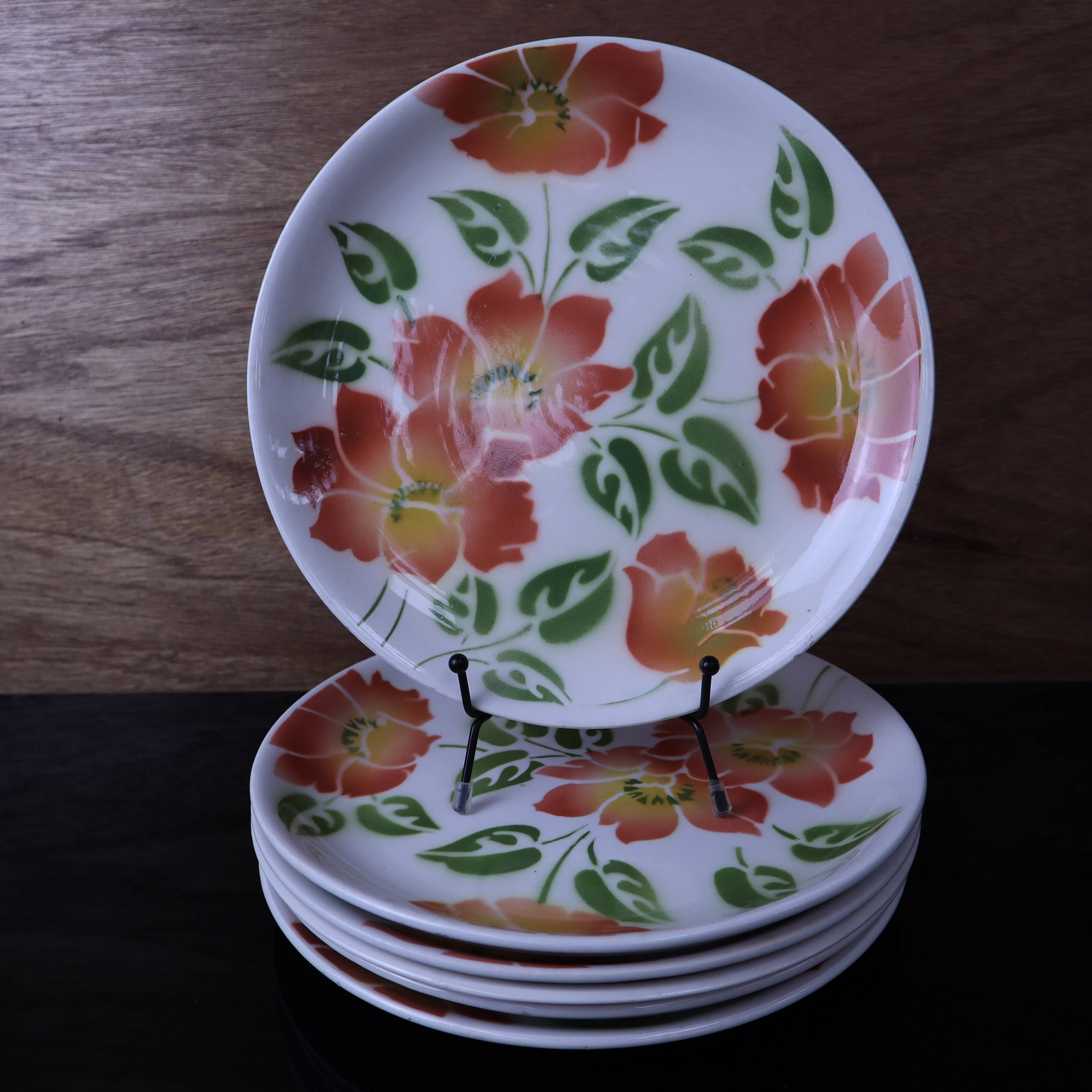 Set of 6 flat plates Moulin des Loups "Ontario"