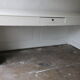 White 50s wooden counter desk