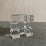 Molded glass candle holder