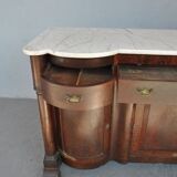 Credenza in mahogany door flame time XIX