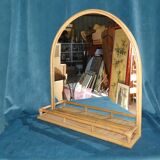 Rattan mirror and cannage tablet