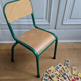 Vintage green school chair