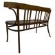 Vintage sofa in beech, 60s design wooden bench