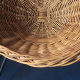 Pair of mid century bamboo and iron pod chairs, 1960s