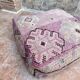Handmade Berber Kilim pouf, floor cushion