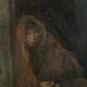 Tableau ancien La mendiante de G. De Saint Jean, XIXe