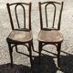 Paire de chaises de bistrot  bois courbe