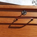 Notary furniture double filing cabinet with old curtains