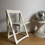 White folding vintage chair