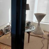 Lampadaire totem en acier noir, laiton et grès par takahama pour sirrah, 1980, italie