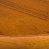 Vintage round teak dining table, 1960s