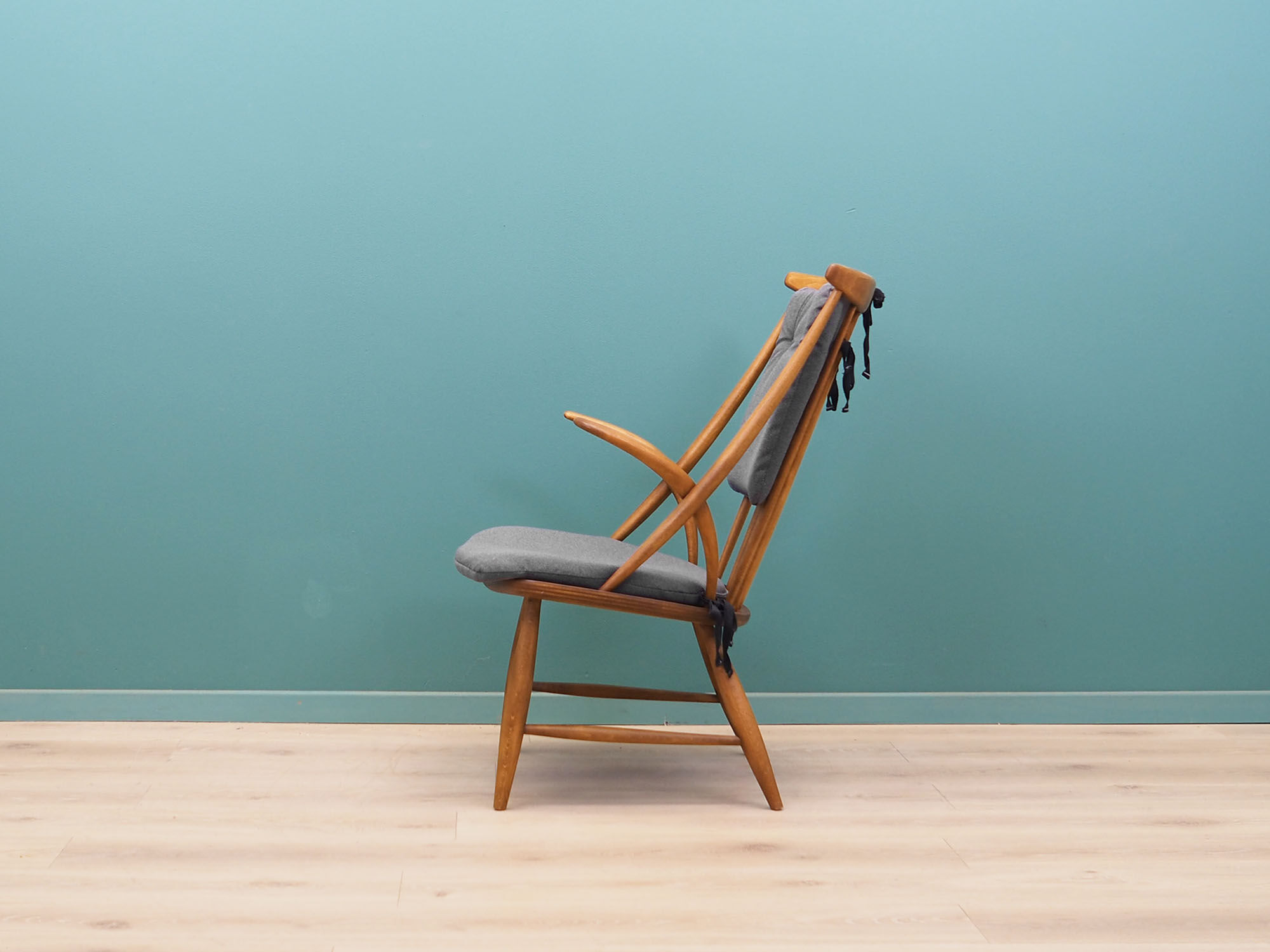 Chaise danoise en hêtre par  Illum Wikkelsø pour Niels Eilersen, années 1960