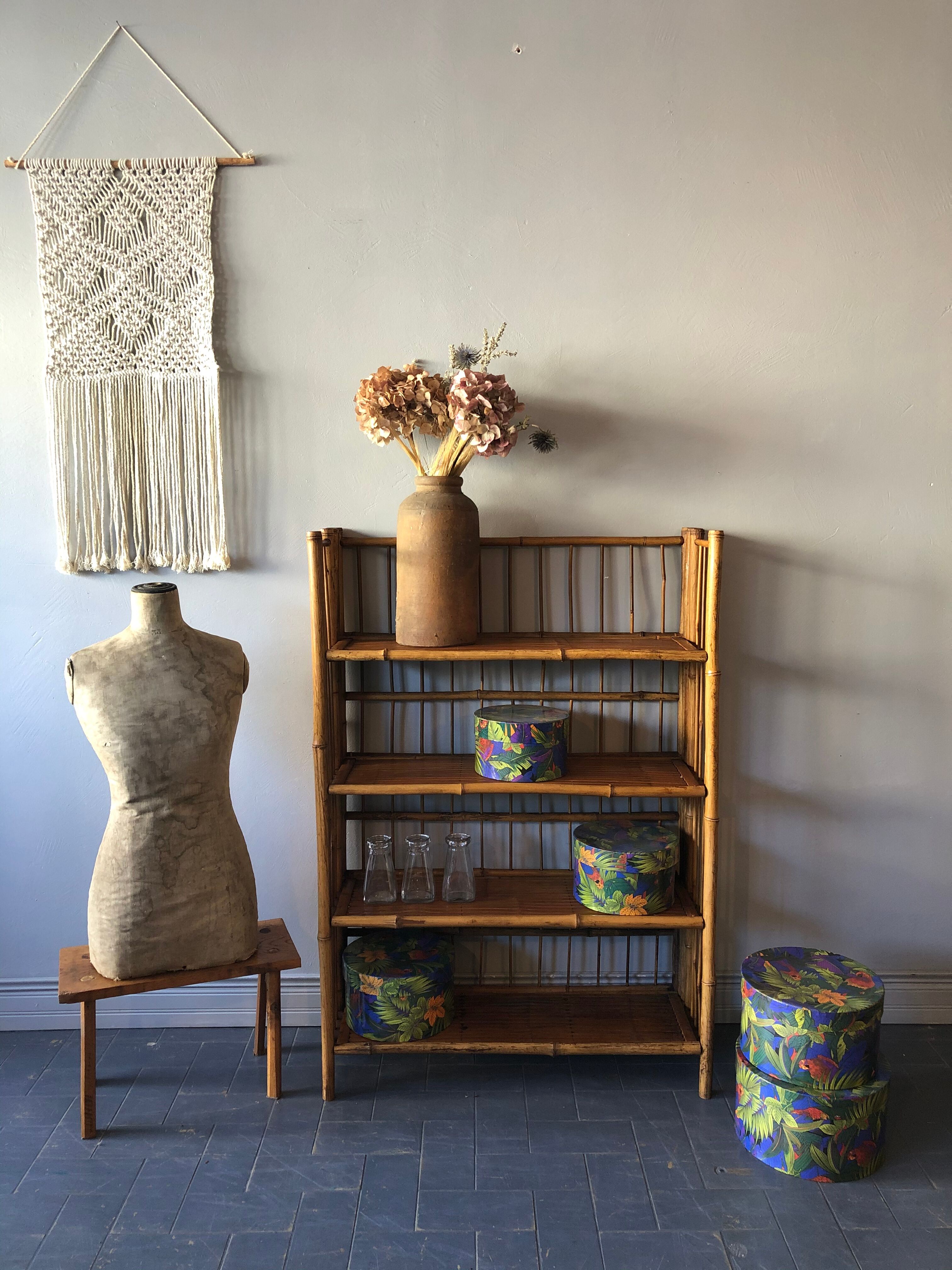Bamboo folding shelf