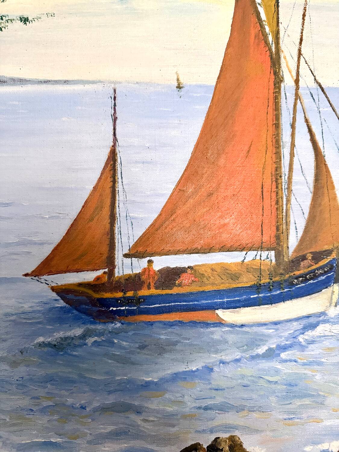 Oil on canvas, Marine signed Raymond JAFFRÉ (1918-2003)