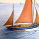 Oil on canvas, Marine signed Raymond JAFFRÉ (1918-2003)