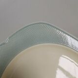 Plat assiette rectangle vintage salin France écailles Chambord motif géométrique