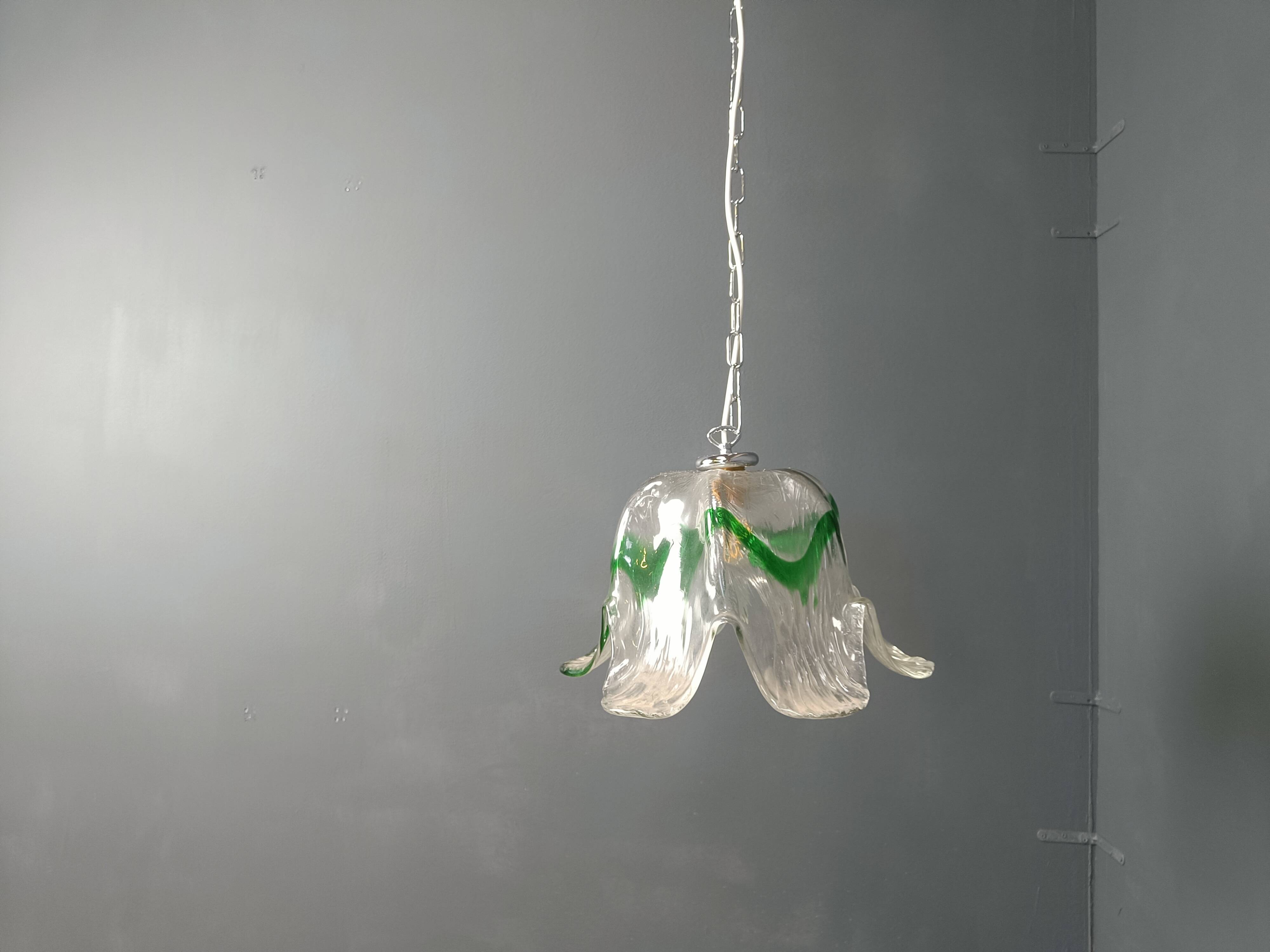 Suspension en verre de Murano, pour Mazzega, années 1960