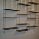 1960s IRON AND SHEET METAL WALL SHELVES