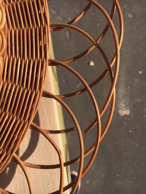 Mirror rattan 35x35cm Sun