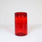 Collection of five rare red vases by Erik Hoglund, Sweden, 1960s.